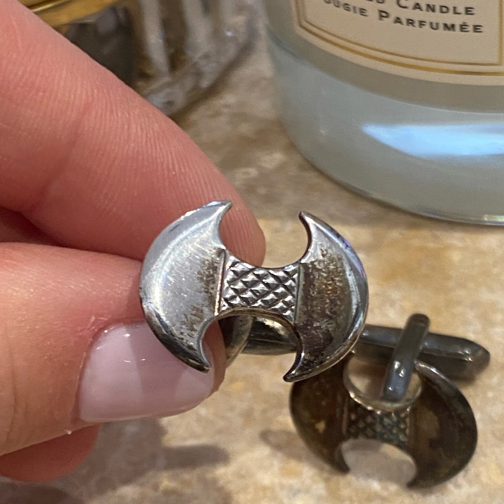 925 sterling silver estate sale find vintage men’s cufflinks